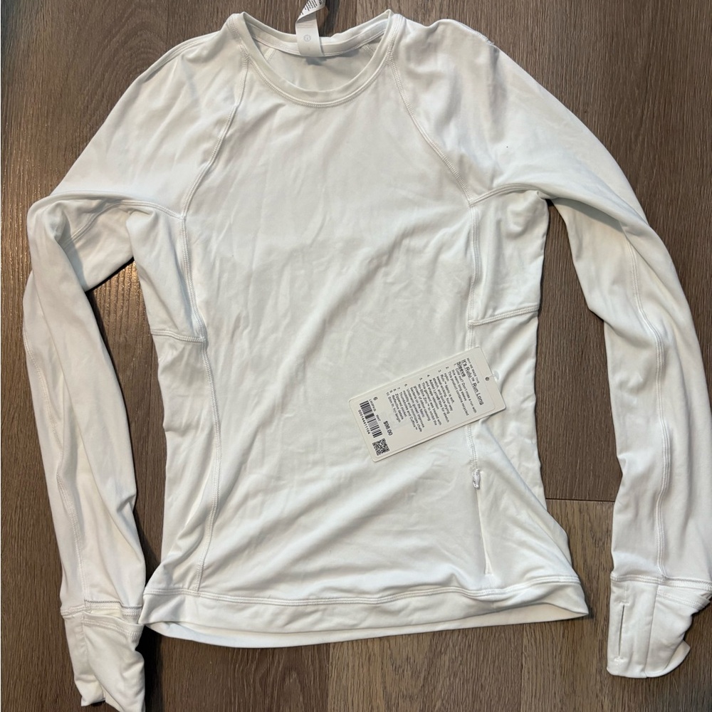 Women's White Long Sleeve Top
